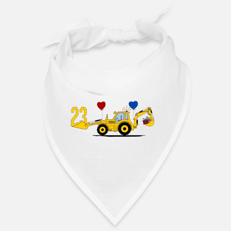 23. Geburtstag Bagger Traktor Bandana