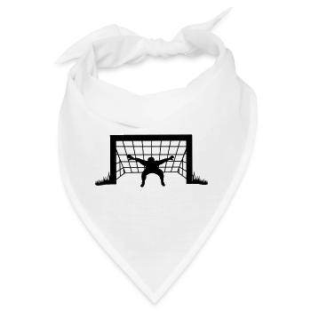 Torwart mit breiten Händen transparente Schattenfigur - Bandana - Weiß - Vorne