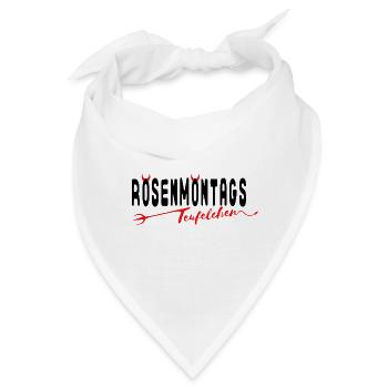 Rosenmontag Teufelchen Fasching Karneval Fasnet - Bandana - Weiß - Vorne