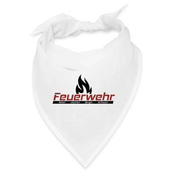 Feuerwehr - Retten, Löschen, Bergen, Schützen - Bandana - Weiß - Vorne