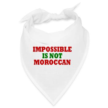 impossible is not moroccan - Marokko - Bandana - Weiß - Vorne