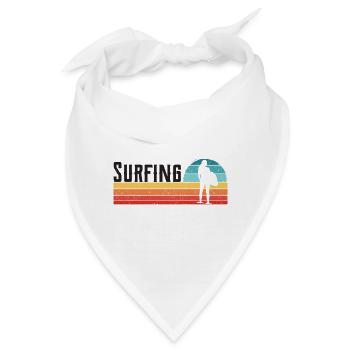 Surfen Surfer Retro Vintage - Bandana - Weiß - Vorne