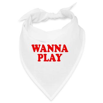 Wanna play - Bandana - Weiß - Vorne