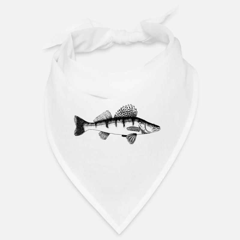 Zander Motiv - Bandana - Weiß
