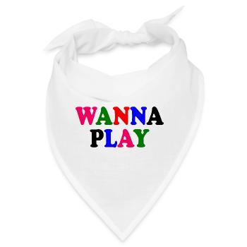 Wanna play - Bandana - Weiß - Vorne