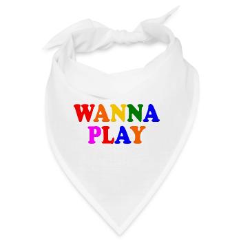 Wanna play - Bandana - Weiß - Vorne