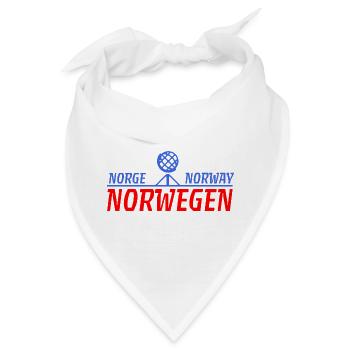 Norwegen Norge Norway Emblem - Bandana - Weiß - Vorne