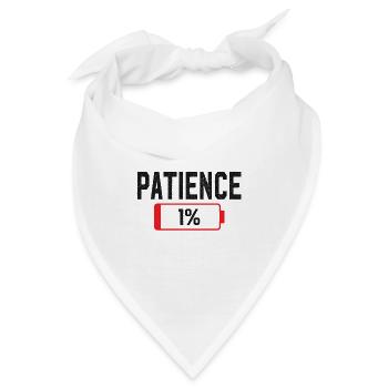 Batterie Patience Geduld Arbeit Stress - Bandana - Weiß - Vorne
