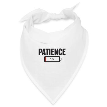Batterie Akku Patience Geduld Arbeit Stress - Bandana - Weiß - Vorne