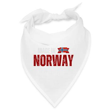 Hergestellt in Norwegen, norwegischer Stolz - Bandana - Weiß - Vorne