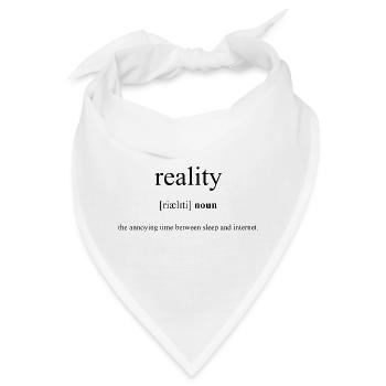 Reality | Realität Definition Dictionary - Bandana - Weiß - Vorne