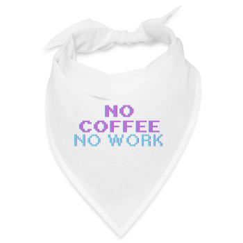 Kein Kaffee, keine Arbeit – Retro Gaming Pixel Art T-Shirt - Bandana - Weiß - Vorne