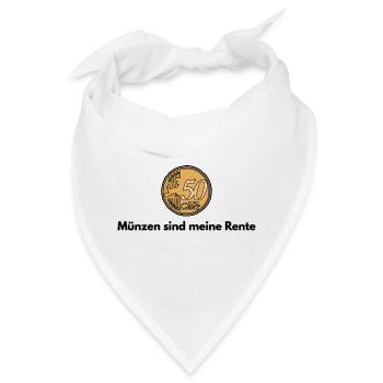 Muenzen sind meine Rente - Bandana - Weiß - Vorne