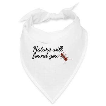 Rote Ameise auf Schwarz, die Rache der Natur - Bandana - Weiß - Vorne
