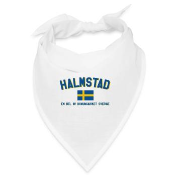 Halmstad Schwedische Flagge Thema - Bandana - Weiß - Vorne