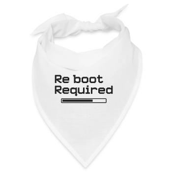 Reboot Required – Retro-Gaming-Style - Bandana - Weiß - Vorne