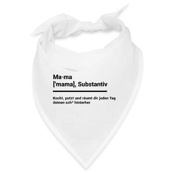 Geschenk Elternzeit Mutter Mütter Mama schlicht  - Bandana - Weiß - Vorne
