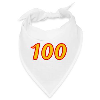 100. 100 JAHRE. 100-JÄHRIGES JUBILÄUM. GEBURTSTAG 100 - Bandana - Weiß - Vorne
