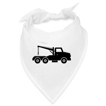 Abschleppwagen - Bandana - Weiß - Vorne