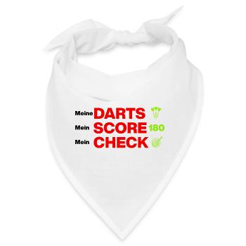 Meine Darts, mein Score, mein Check - Bandana - Weiß - Vorne