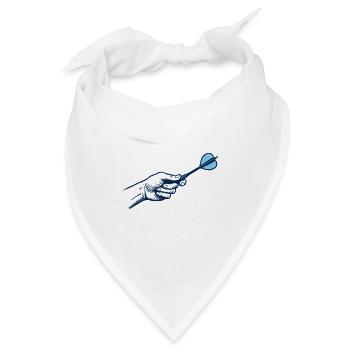 Darts Dartspieler Hand Profi Sport Outfit - Bandana - Weiß - Vorne