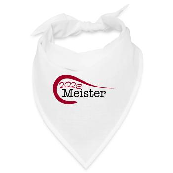 Meister 2026 Meisterschaft - Bandana - Weiß - Vorne