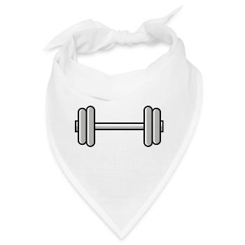 Hantel gewichte icon - Bandana - Weiß - Vorne