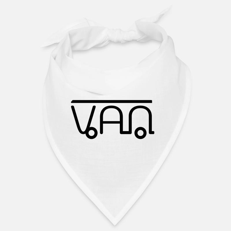 Illustration de Van Camper faite de lettres Bandana