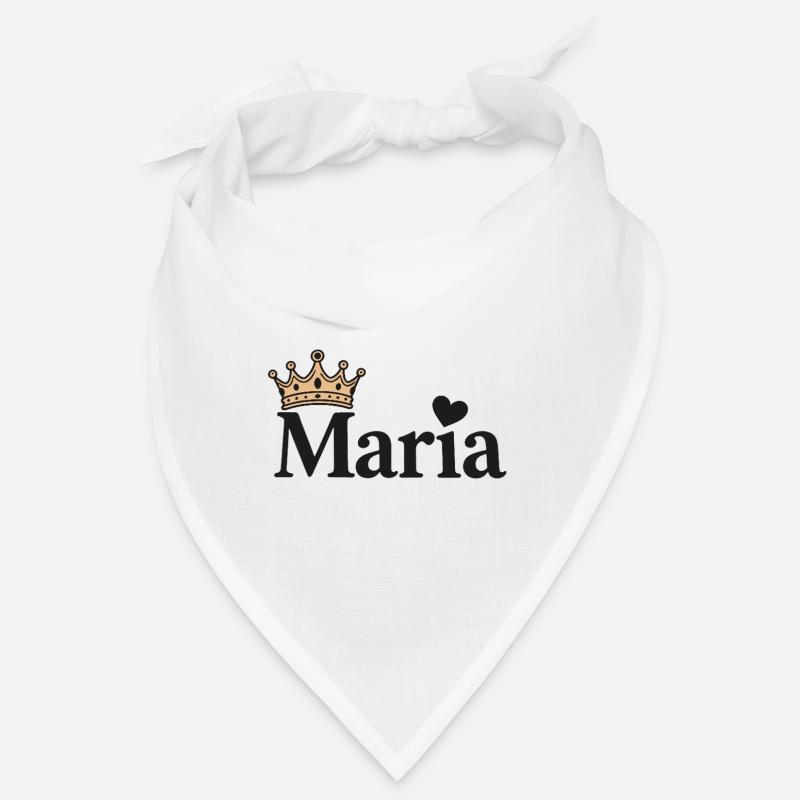 Mary First Name Crown Heart Gift Idea Bandana