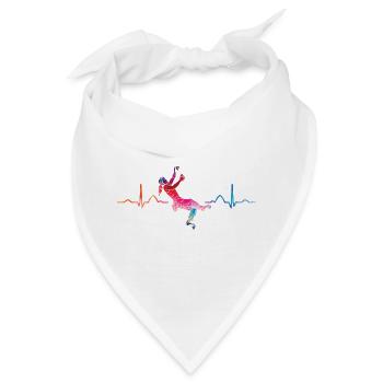 Boulderer Herzschlag Boulder Bouldern - Bandana - Weiß - Vorne