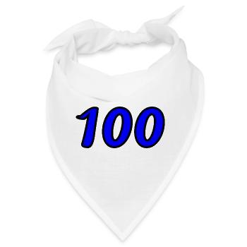 100. 100 JAHRE. 100-JÄHRIGES JUBILÄUM. GEBURTSTAG 100 - Bandana - Weiß - Vorne