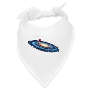 Milchstraßen-Ortsstift Weltraumgalaxie - Bandana - Weiß - Vorne