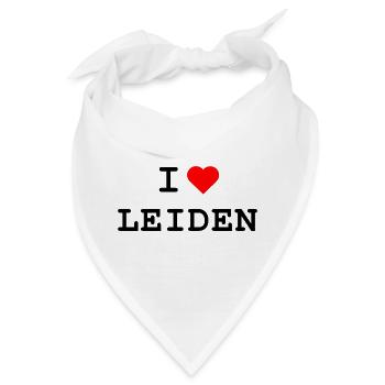 Ich liebe Leiden - I love Leiden - Bandana - Weiß - Vorne