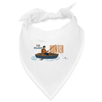 Angeln: Der Entspannter Jäger - Bandana - Weiß - Vorne