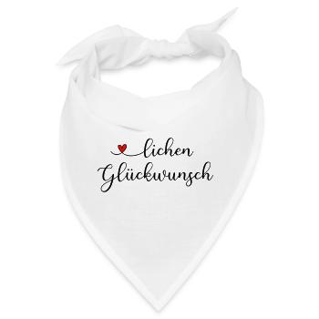 herzlichen Glückwunsch - Bandana - Weiß - Vorne