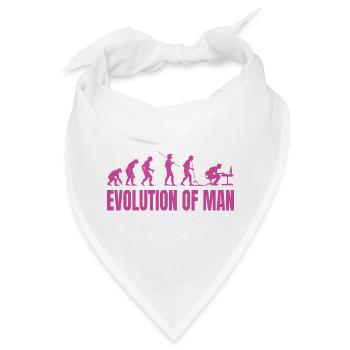 Evolution of Man Programmierer Informatik pink - Bandana - Weiß - Vorne