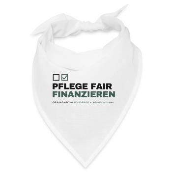 PFLEGE FAIR FINANZIEREN — (Fair Finanzieren) - Bandana - Weiß - Vorne
