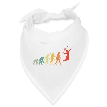 Badminton Evolution Badmintonspieler Smash Retro - Bandana - Weiß - Vorne