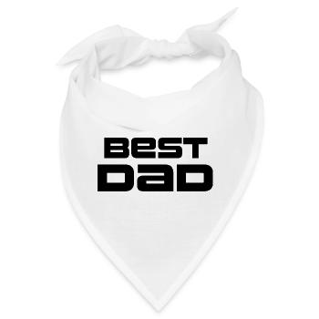 Bester Vater, bester schwarzer Vater - Bandana - Weiß - Vorne