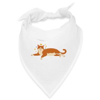 Katzenkönig im Lounge - Bandana - Weiß - Vorne