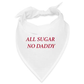 all sugar no daddy (rot) - Bandana - Weiß - Vorne