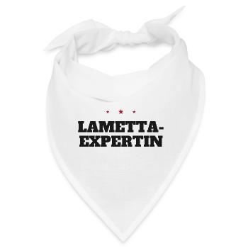 Lametta-Expertin – Weihnachtsspruch - Bandana - Weiß - Vorne