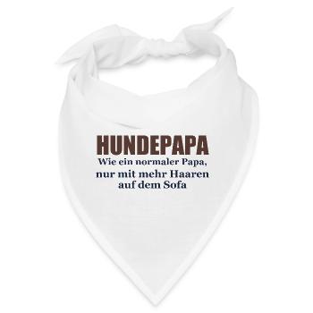 Hundepapa – Wie ein normaler Papa - Bandana - Weiß - Vorne