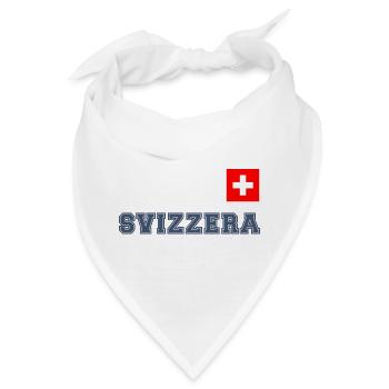 SVIZZERA - SCHWEIZ Trikot Look - mit Fahne Flagge - Bandana - Weiß - Vorne