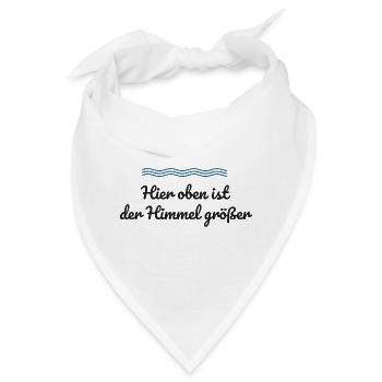 Hier oben ist der Himmel größer – Norddeutschland - Bandana - Weiß - Vorne