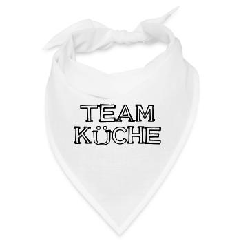 Team Küche Schriftzug handgezeichnet - Bandana - Weiß - Vorne
