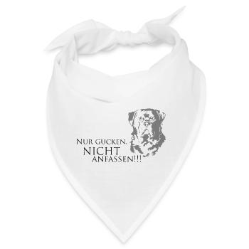 Nur gucken, nicht anfassen - Bandana - Weiß - Vorne