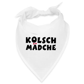 Kölsch Mädche - Ein Mädchen aus Köln - Bandana - Weiß - Vorne