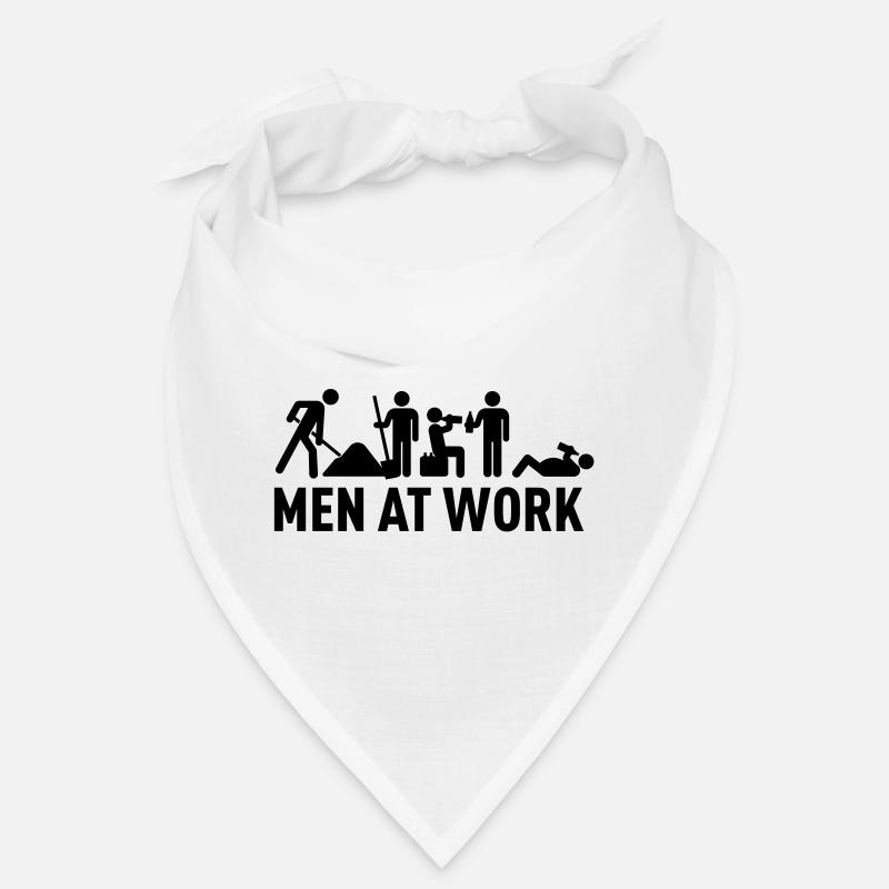 men at work - männer bei der arbeit - bauarbeiter Bandana