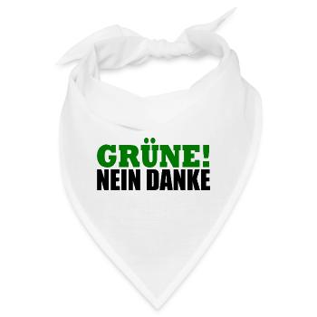 Grüne Nein Danke - Bandana - Weiß - Vorne